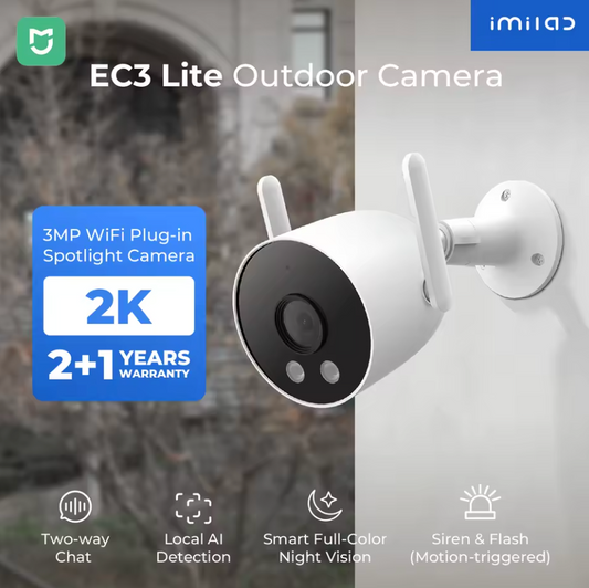Vellory 2K Outdoor Security Camera — Smart WiFi CCTV with Colour Night Vision, AI Human Detection & Siren