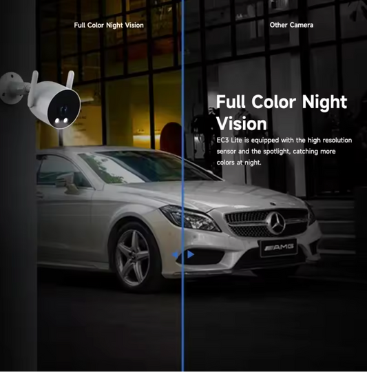 Vellory EC3 Lite 2K Outdoor WiFi Security Camera — Smart CCTV with Siren, Colour Night Vision & Google App Support