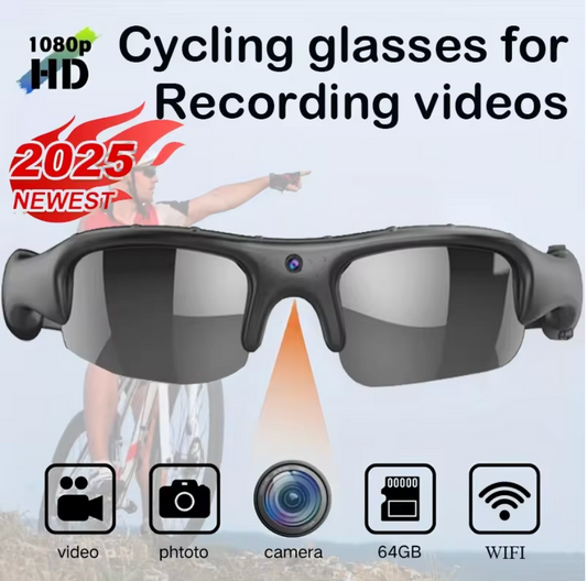 Vellory Smart HD 1080P WiFi Camera Glasses — Polarised Lens Sunglasses with Video & Photo Recording for Cycling, Sports & Travel