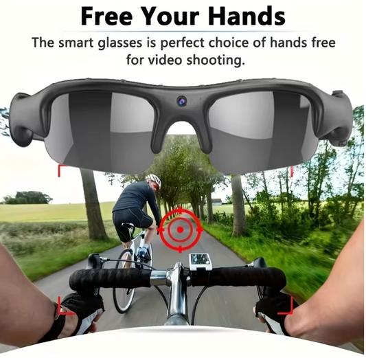 Vellory Smart HD 1080P WiFi Camera Glasses — Polarised Lens Sunglasses with Video & Photo Recording for Cycling, Sports & Travel