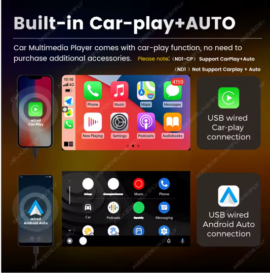 Vellory 7” Universal Car Stereo — 2DIN HD Touchscreen with USB, Bluetooth, TF Card, CarPlay & Steering Control
